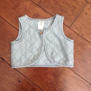 🌟$3/Bundle Deal 🌟Carters light blue quilted vest 3 months